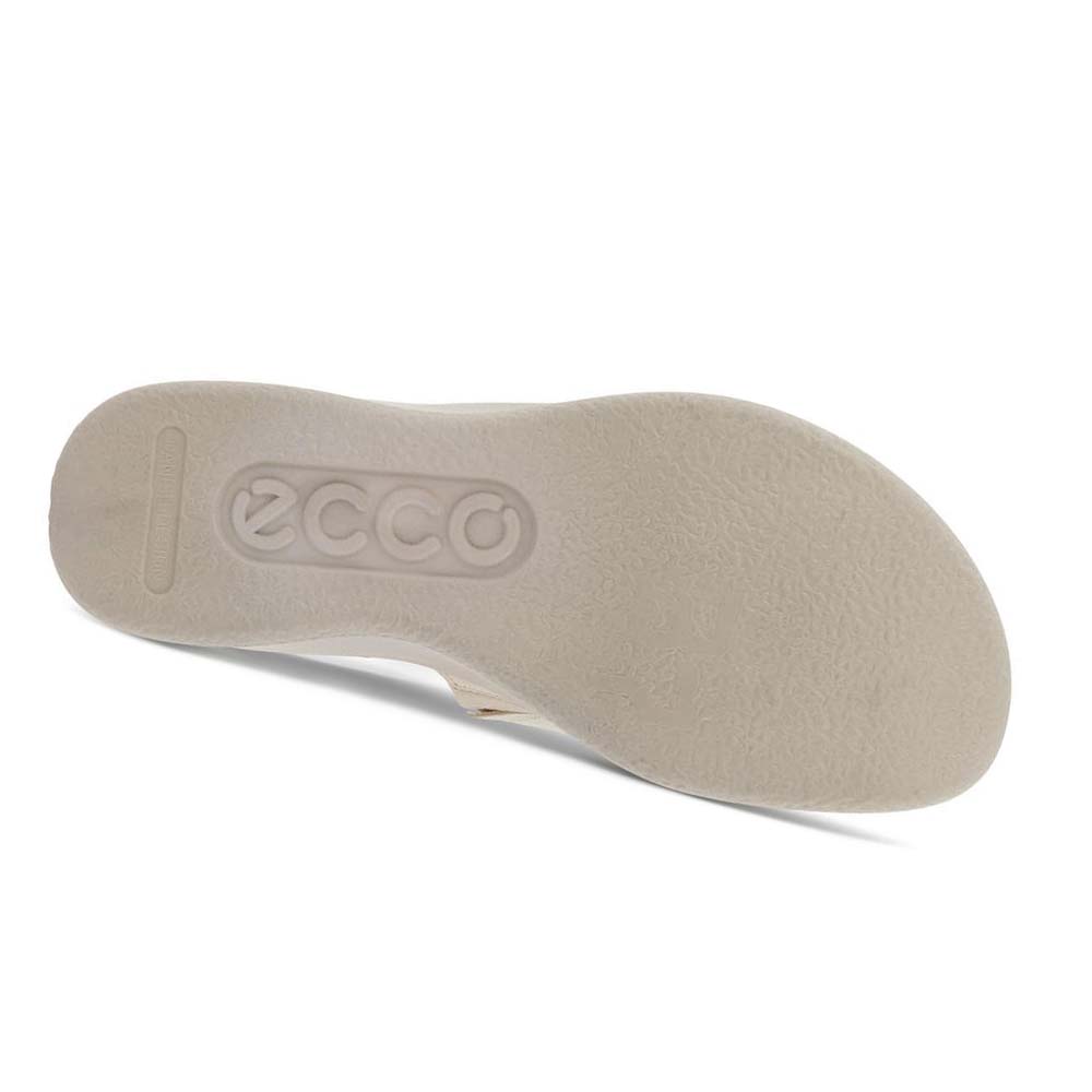 Women's Ecco Flowt Lx Wedge Sandals White | USA 183SGL